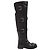 Dolce & Gabbana Tube Overkneestiefel aus schwarzem Rossleder