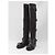 Dolce & Gabbana Tube Overkneestiefel aus schwarzem Rossleder - Ansicht 2