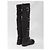 Dolce & Gabbana Tube Overkneestiefel aus schwarzem Rossleder - Ansicht 3