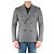 Tonello Grey Wool Double Breasted Chevron Jacket