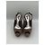 Gucci Sandali Slingback con zeppa in camoscio e sughero Grigio - vista 5