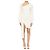 Off White Drapiertes Kleid aus Viskose-Crepe Weiß