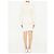 Off White Drapiertes Kleid aus Viskose-Crepe Weiß - Ansicht 4