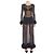 Marine Serre Langes Kleid aus Mesh-Jersey Schwarz