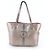 Loewe Belt Pattern Metallic Leather Tote Bag Golden
