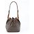 Noe Louis Vuitton Monogram Petit Noé Leather Shoulder Bag Brown