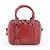Bolsa Mini Boston em couro Burberry Nova Check Vermelho