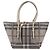 Sac cabas en cuir Burberry Check Beige
