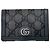 Tarjetero Gucci Gris de PVC y cuero Castaño