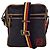 Fendi Borsa a tracolla messenger in tela denim blu scuro con tracolla a righe