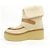Botas de pele de carneiro Hermès Hemisphere Marrom Branco Bege - vista 2
