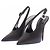 Autre Marque SAINT LAURENT Slingback Absatzschuhe Schwarz Leder 37