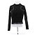 Paco Rabanne Top preto de manga comprida
