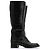 Prada Bottes hautes croco noires - vue 5
