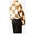 Autre Marque Cardigã de malha xadrez castanho e creme - size L Cru - vista 2
