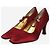 Dior Décolleté Mary-Jane in raso color vino - size EU 38.5 Rosso - vista 2