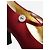 Dior Décolleté Mary-Jane in raso color vino - size EU 38.5 Rosso - vista 4