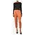 Pleats Please Pantalones plisados naranja tostado con dobladillo de flecos - size S - vista 2