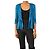 Pleats Please Teal pleated open-front cardigan - size M Blue