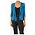 Pleats Please Teal pleated open-front cardigan - size M Blue - view 3