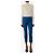Joseph Pantalones stretch de gabardina azul - size UK 8 - vista 2
