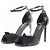 Autre Marque Sandalen aus schwarzem Lackleder