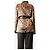Dolce & Gabbana Blusa de seda marrón con estampado de leopardo y cinturón - size UK 12 Castaño - vista 2