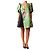 Autre Marque Mini vestido rosa con mangas abullonadas y estampado de hojas - size UK 8