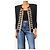 Balmain Navy FW10 chain-embellished Napoleon jacket - size UK 10 Navy blue - view 3
