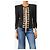 Balmain Navy FW10 chain-embellished Napoleon jacket - size UK 10 Navy blue - view 4
