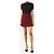Autre Marque Mini saia evasê ameixa profundo - size UK 4 Bordeaux - vista 2