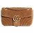 Gucci Borsa a tracolla GG Marmont in velluto matelassé Taupe Marrone