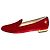 Charlotte Olympia Rote Samt-Loafer - size EU 38.5