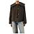 Ganni Charcoal cropped wool-blend jacket - size UK 6 Grey