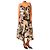 Baum und Pferdgarten Vestido midi cinza com estampado de lua e flores - size UK 10
