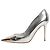Dior Pointed chrome leather heels - size EU 38.5 (UK 5.5) Silvery