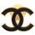 Chanel Coco Mark 02A Anstecknadel in Schwarz und Gold