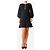 Chloé SS schwarzes Mini-Kleid aus Filz mit V-Ausschnitt - size UK 6 - Ansicht 3