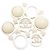 Chanel Broche Coco Mark 03A crème et argent Écru
