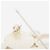 Chanel Broche Coco Mark 03A crème et argent Écru - vue 3