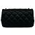CHANEL Matelassé Coco Mark Schultertasche aus Lammleder Schwarz - Ansicht 3