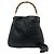 GUCCI Vintage Bamboo Leder 2-Way Handtasche Schwarz