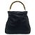 GUCCI Vintage Bamboo Leder 2-Way Handtasche Schwarz - Ansicht 3
