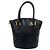 Borsa a mano in pelle Loewe Vintage Anagram Logo Mini Tote Bag Nero