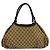 mala Tote Gucci em lona e couro castanho Marrom - vista 3