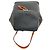 Zaino Loewe Goya Anagram Logo in pelle di vitello Marrone Nero Arancione - vista 4