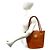 Borsa semi-spalla in pelle Burberry Shadow Horse Logo Arancione - vista 2