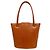Borsa semi-spalla in pelle Burberry Shadow Horse Logo Arancione - vista 3