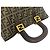 Bolsa Tote Fendi Zucca FF Logo Hardware Canvas Leather Marrom Preto - vista 4