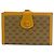 Gucci Old Micro GG Logo Hardware Leder Bi-fold Geldbörse Braun